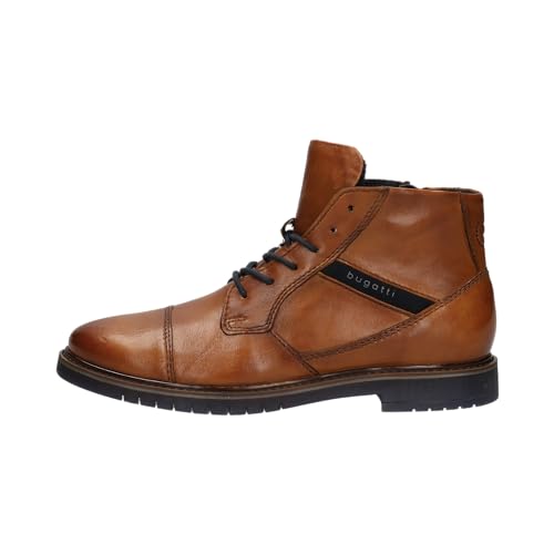 bugatti Herren Schnürstiefel, Männer Stiefel,uebergangsstiefel,uebergangsschuhe,schnürboots,halbstiefel,schnürung,Boots,Cognac (6300),41 EU / 7 UK von bugatti