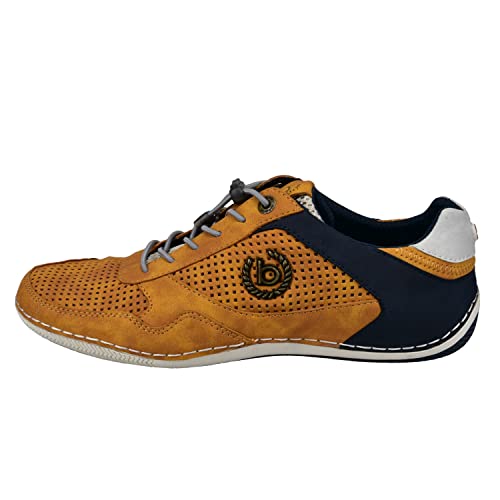 bugatti Herren Casual Sneaker mit Flexibler Sohle, Schnürschuh mit Memory Foam, Elastische Schnürsenkel, Gelb, 44 EU bugatti Herren Casual Sneaker mit Flexibler Sohle, Schnürschuh mit Memory Foam, Elastische Schnürsenkel, Gelb, 44 EU von bugatti