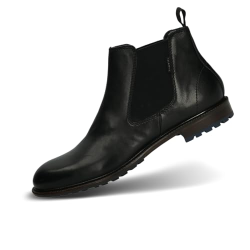 bugatti Herren Chelsea Boots, Männer Stiefeletten,uebergangsschuhe,uebergangsstiefel,Schlupfstiefel,flach,Stiefel,Bootee,schwarz (1000),41 EU / 7 UK von bugatti