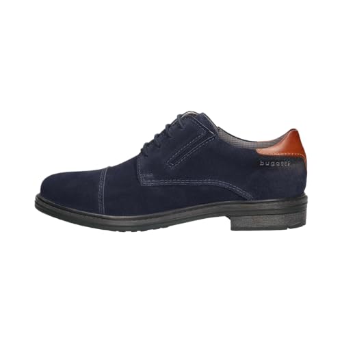 bugatti Herren Businessschuhe, Männer Schnürer,Low-tie,schnürschuhe,Anzugschuhe,Derby schnürung,Office,büro,Dark Blue (4100),43 EU / 9 UK von bugatti