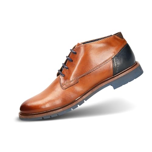 bugatti Herren, Dessertboot mit Komfortweite aus Leder, cognac, 45 EU von bugatti
