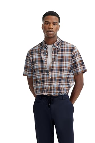 bugatti Herren Hemd Button-Down Kurzarm Modern Fit von bugatti