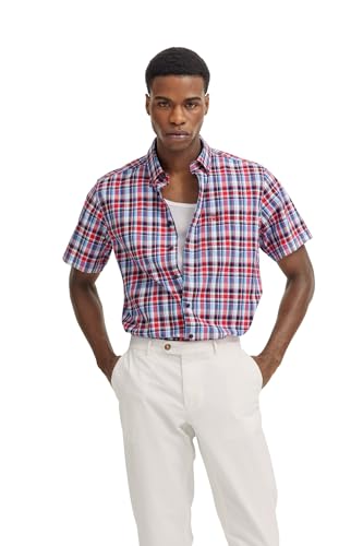 bugatti Herren Hemd Button-Down Kurzarm Modern Fit von bugatti