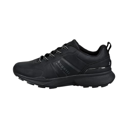 bugatti Herren Low-Top Sneaker, Männer Halbschuhe, Wechselfußbett,schnürschuhe,schnürer,straßenschuhe,Strassenschuhe,schwarz (1010),40 EU / 6 UK von bugatti