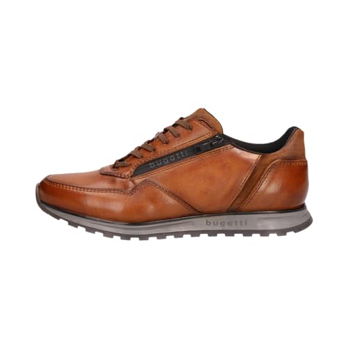 bugatti Herren Low-Top Sneaker, Männer Halbschuhe, Wechselfußbett,schnürschuhe,schnürer,straßenschuhe,Strassenschuhe,Cognac (6300),44 EU / 9 UK von bugatti