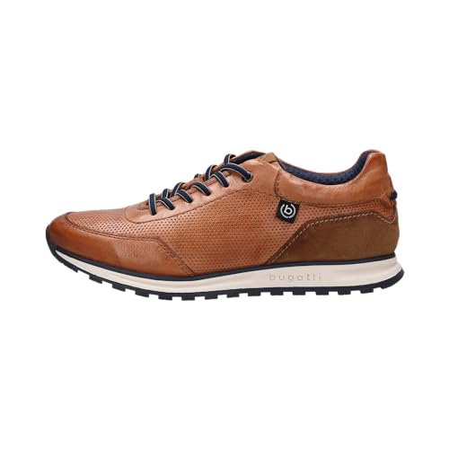 bugatti Herren Low-Top Sneaker, Männer Halbschuhe, Wechselfußbett,schnürschuhe,schnürer,straßenschuhe,Strassenschuhe,Cognac (6300),48 EU / 12.5 UK von bugatti