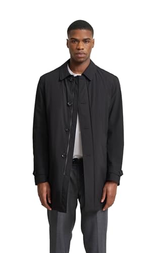 bugatti Herren Mantel Modern Fit wasserabweisend Basic Kragen von bugatti