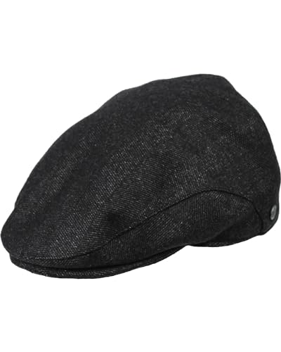 bugatti Herren Mütze - Einfarbige Schirmmütze in Wollmischung - Größe 55-62 Charcoal von bugatti