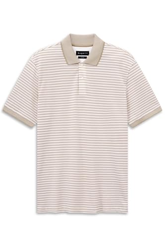 bugatti Herren Poloshirt Modern Fit aus Baumwoll-Mix mit Streifenmuster von bugatti