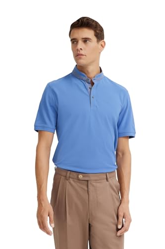 bugatti Herren Poloshirt Stehkragen Basic Kurzarm Modern Fit von bugatti