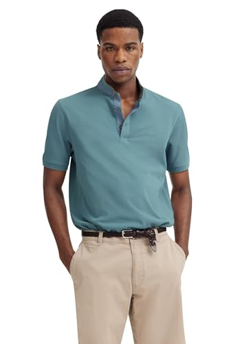 bugatti Herren Poloshirt Stehkragen Basic Kurzarm Modern Fit von bugatti