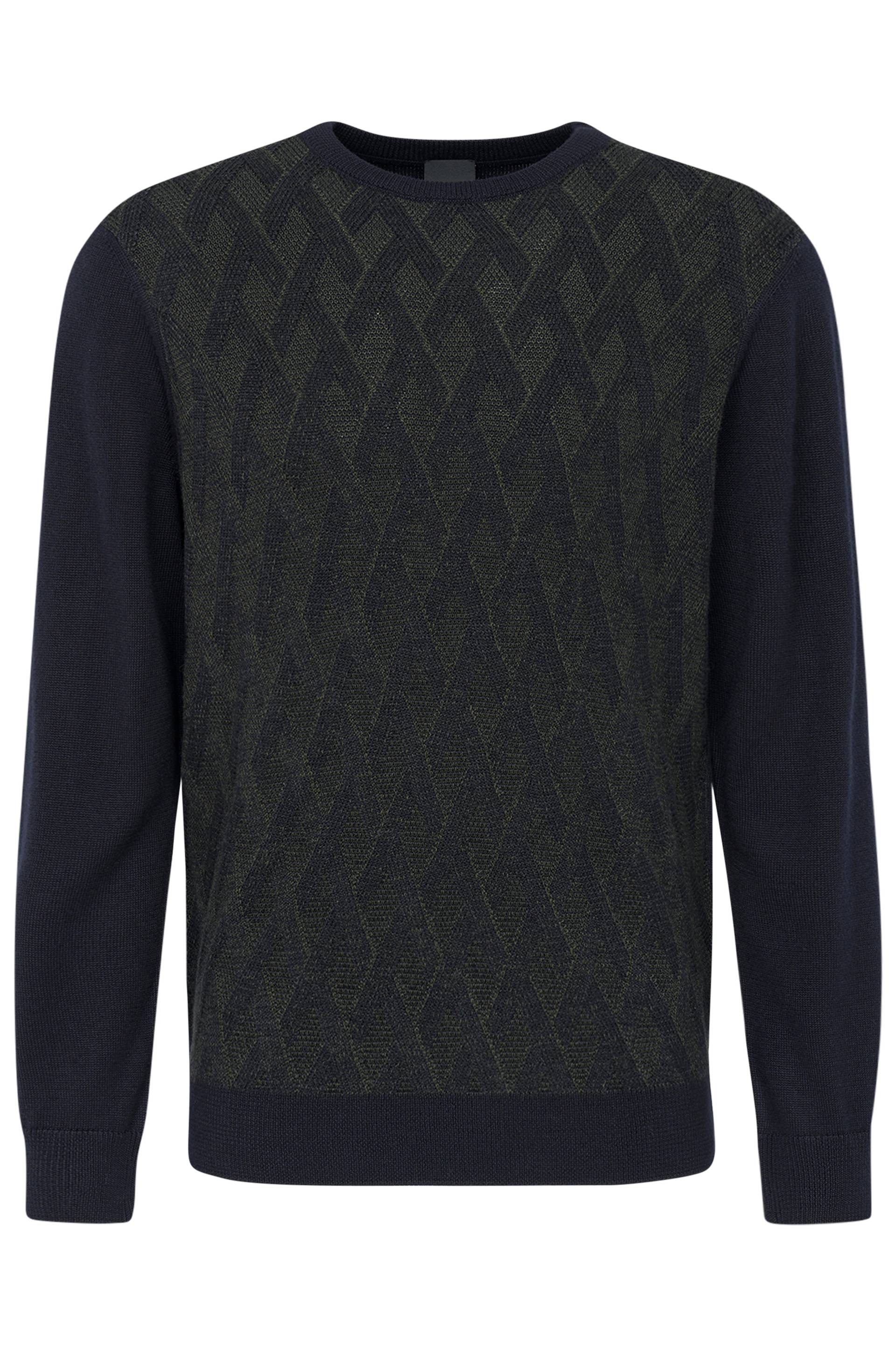 bugatti - Herren Pullover 1/1 Arm oliv - Gr. - L von bugatti