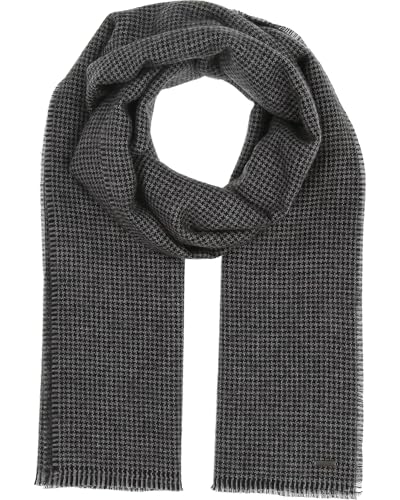 bugatti Herren Schal - 57 x 180 cm - Webschal aus 100% Wolle mit zartem Karo-Muster von bugatti