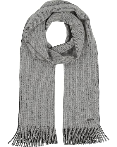 bugatti Herren Schal mit Fransen - 25 x 180 cm - Strickschal aus 100% Wolle von bugatti