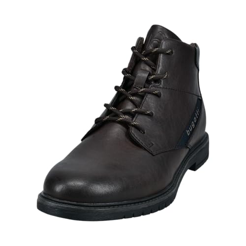 bugatti Herren Schlupfstiefel, Männer Stiefel Kaltfutter,Flacher Absatz,kaltgefüttert,Boots,Winterstiefel,Dark Brown (6100),42 EU/EU UK von bugatti
