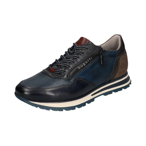 bugatti Herren Schlupfstiefel, Männer Stiefel Kaltfutter,Flacher Absatz,kaltgefüttert,Schnuerschuhe,Schnuerer,Dark Blue/Blue (4140),42 EU/EU UK von bugatti