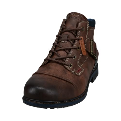 bugatti Herren Schlupfstiefel, Männer Stiefel Kaltfutter,Flacher Absatz,kaltgefüttert,Winterstiefel,Winterschuhe,Dark Brown (6100),44 EU/EU UK von bugatti
