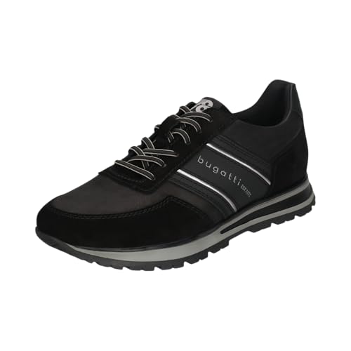 bugatti Herren Schlupfstiefel, Männer Stiefel Kaltfutter,Low-tie,Flacher Absatz,kaltgefüttert,Schnuerschuhe,Black/Black (1010),46 EU/EU UK von bugatti