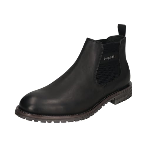 bugatti Herren Schlupfstiefel, Männer Stiefel Kaltfutter,uebergangsstiefel,uebergangsschuhe,Flacher Absatz,kaltgefüttert,schwarz (1000),40 EU/EU UK von bugatti