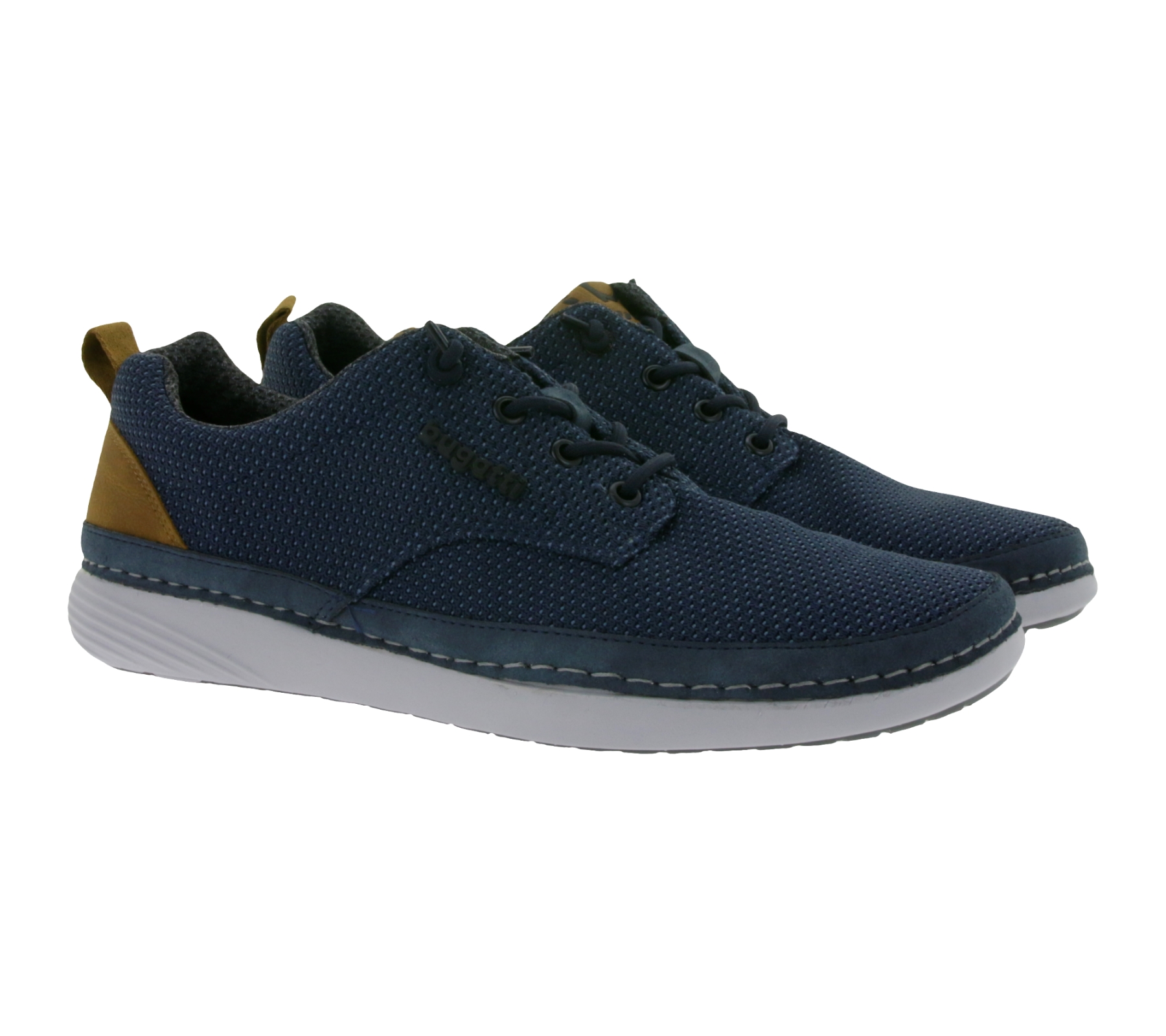 bugatti Herren Schnür-Schuhe vegane Sneaker mit Soft Fit 331-A4B03-6900 Blau von bugatti