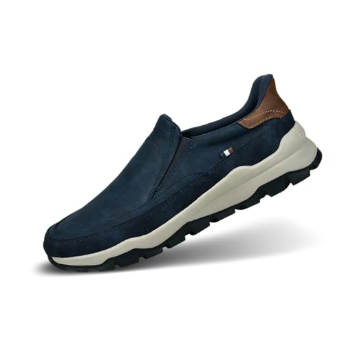 bugatti Herren Slip on mit Hiking-Touch im lässig-komfortablen Look, dunkelblau, 45 EU von bugatti
