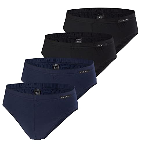 bugatti Herren Slips im 4er Pack (6, 2 x schwarz | 2 x Navy) von bugatti