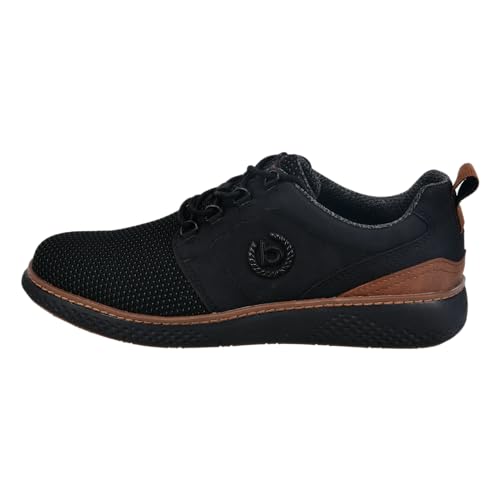 bugatti Herren Sneaker, Männer Schnürer, Wechselfußbett,straßenschuhe,Strassenschuhe,Schnuerung,lace-up Shoes,Low-tie,schwarz (1000),45 EU / 10 UK von bugatti