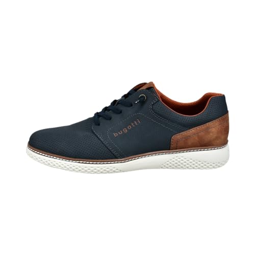bugatti Herren Sneaker, Männer Schnürer,Schnuerschuhe,Schnuerer,straßenschuhe,Strassenschuhe,Schnuerung,dunkelblau (4100),40 EU / 6 UK von bugatti