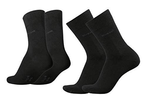 bugatti Herren Socken 4er Pack uni basic Farben rot, indigo melange, Size:39-42, Farben:black von bugatti