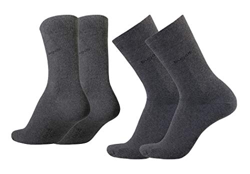 bugatti Herren Socken 4er Pack uni basic Farben rot, indigo melange, Size:43-46, Farben:anthracite von bugatti