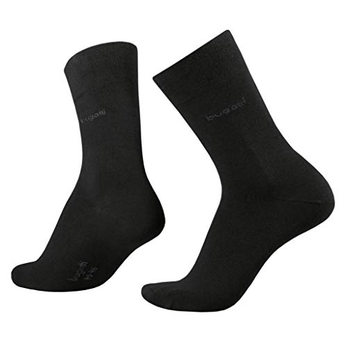 bugatti Basic Mens Socks 2er Pack 6702 610 Strumpf black schwarz, Size:39-42 von bugatti