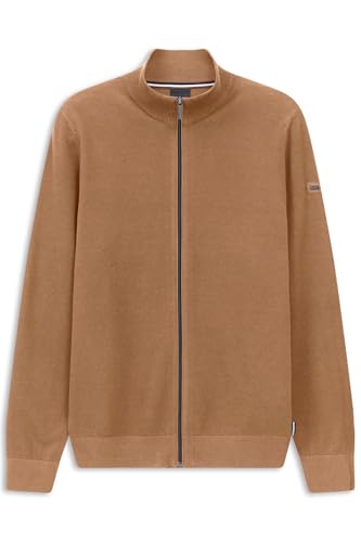 bugatti Herren Strickjacke Reißverschluss Stehkragen Regular Fit von bugatti