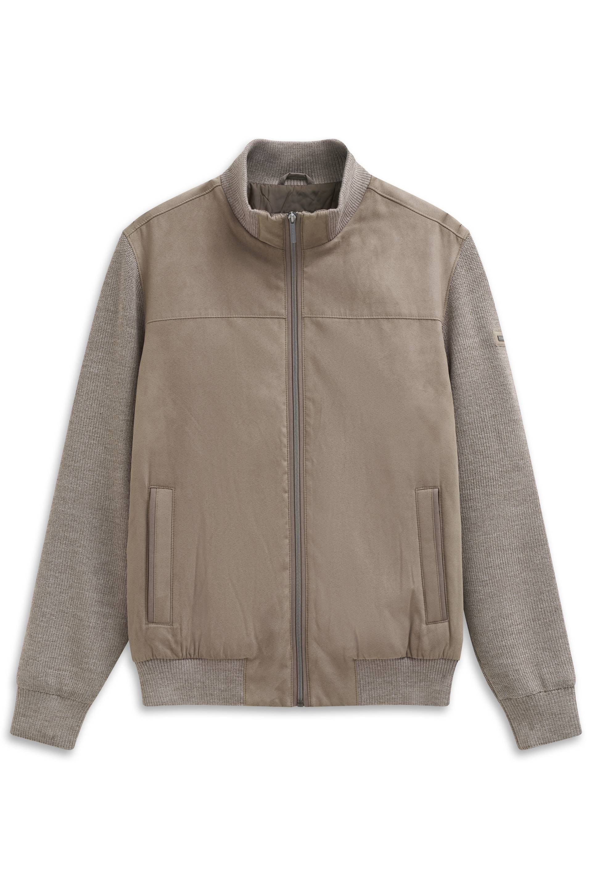 bugatti - Herren Strickjacke taupe - Gr. - XXL von bugatti