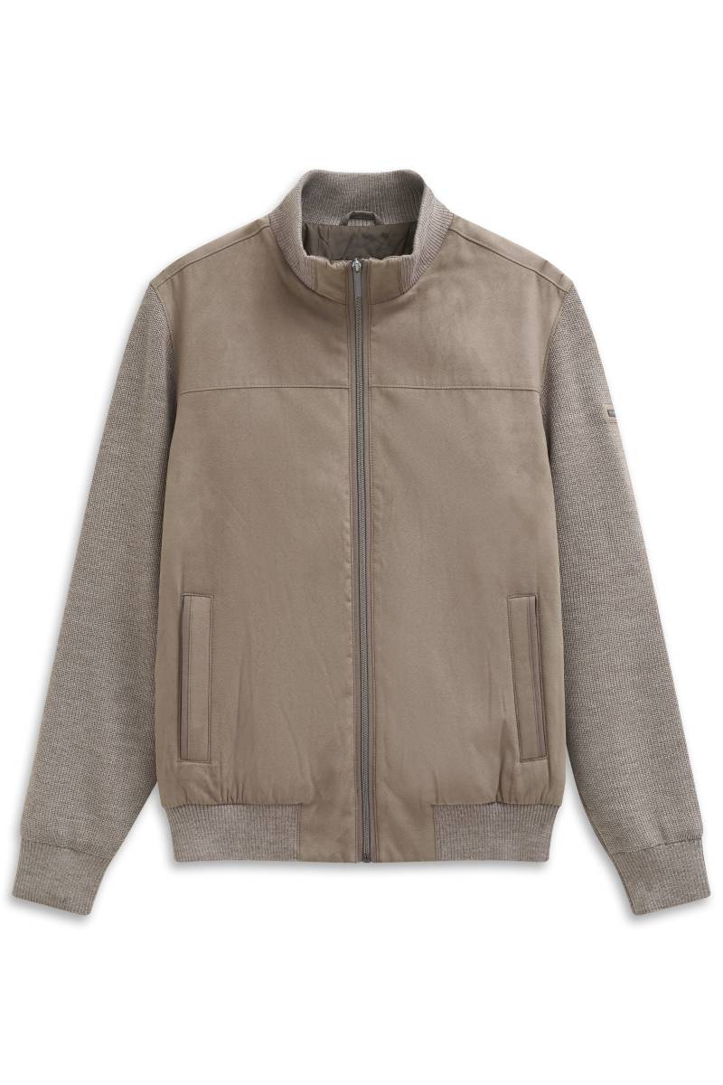 bugatti - Herren Strickjacke taupe - Gr. - XXL von bugatti