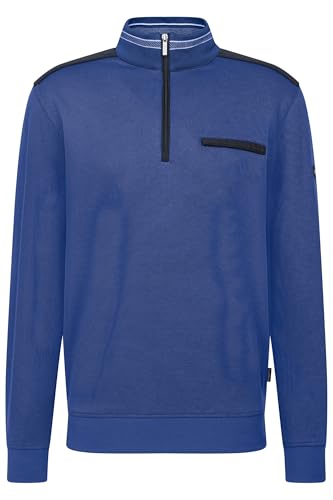 bugatti Herren Sweatshirt Troyer Brusttasche Baumwolle von bugatti