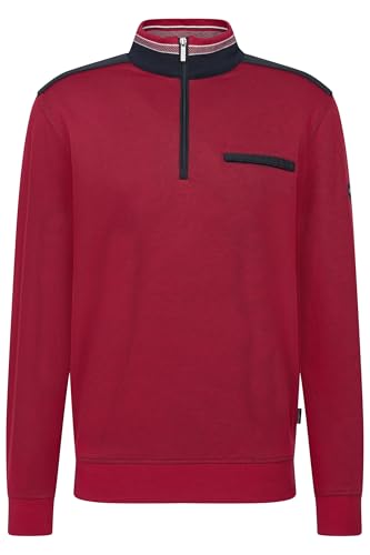 bugatti Herren Sweatshirt Troyer Brusttasche Baumwolle von bugatti