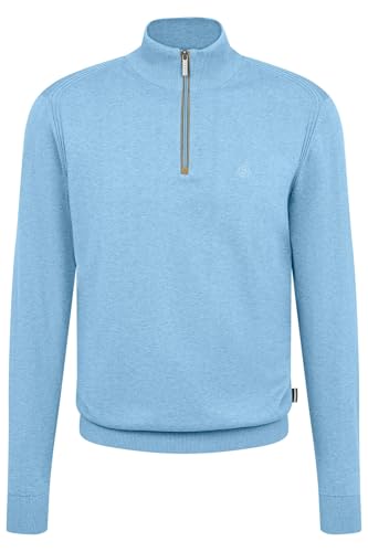 bugatti Herren Troyer Strickpullover Stehkragen kurzer Reißverschluss Regular Fit von bugatti