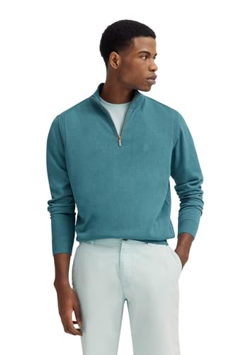 bugatti Herren Troyer Strickpullover Stehkragen kurzer Reißverschluss Regular Fit von bugatti