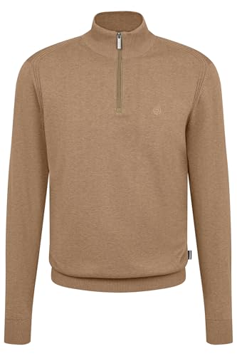 bugatti Herren Troyer Strickpullover Stehkragen kurzer Reißverschluss Regular Fit von bugatti