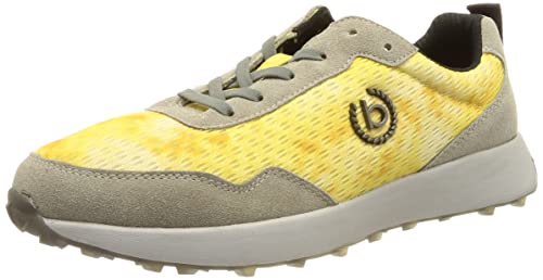 bugatti Herren Wallas Sneaker, Yellow/Light Grey, 43 EU von bugatti