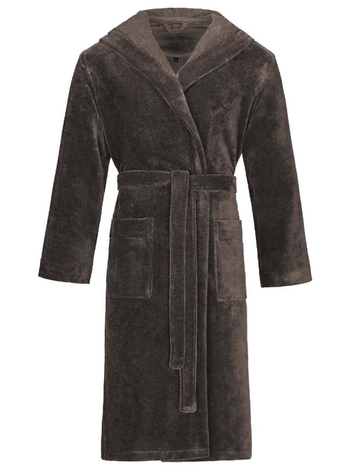 bugatti Herrenbademantel Herren Bademantel mit Kapuze Roberto, mit Baumwolle von bugatti