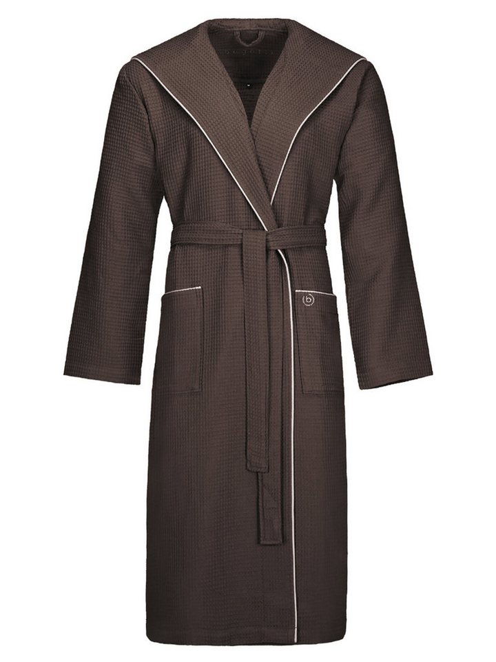 bugatti Herrenbademantel Herren Bademantel mit Kapuze Tizian, mit Baumwolle von bugatti