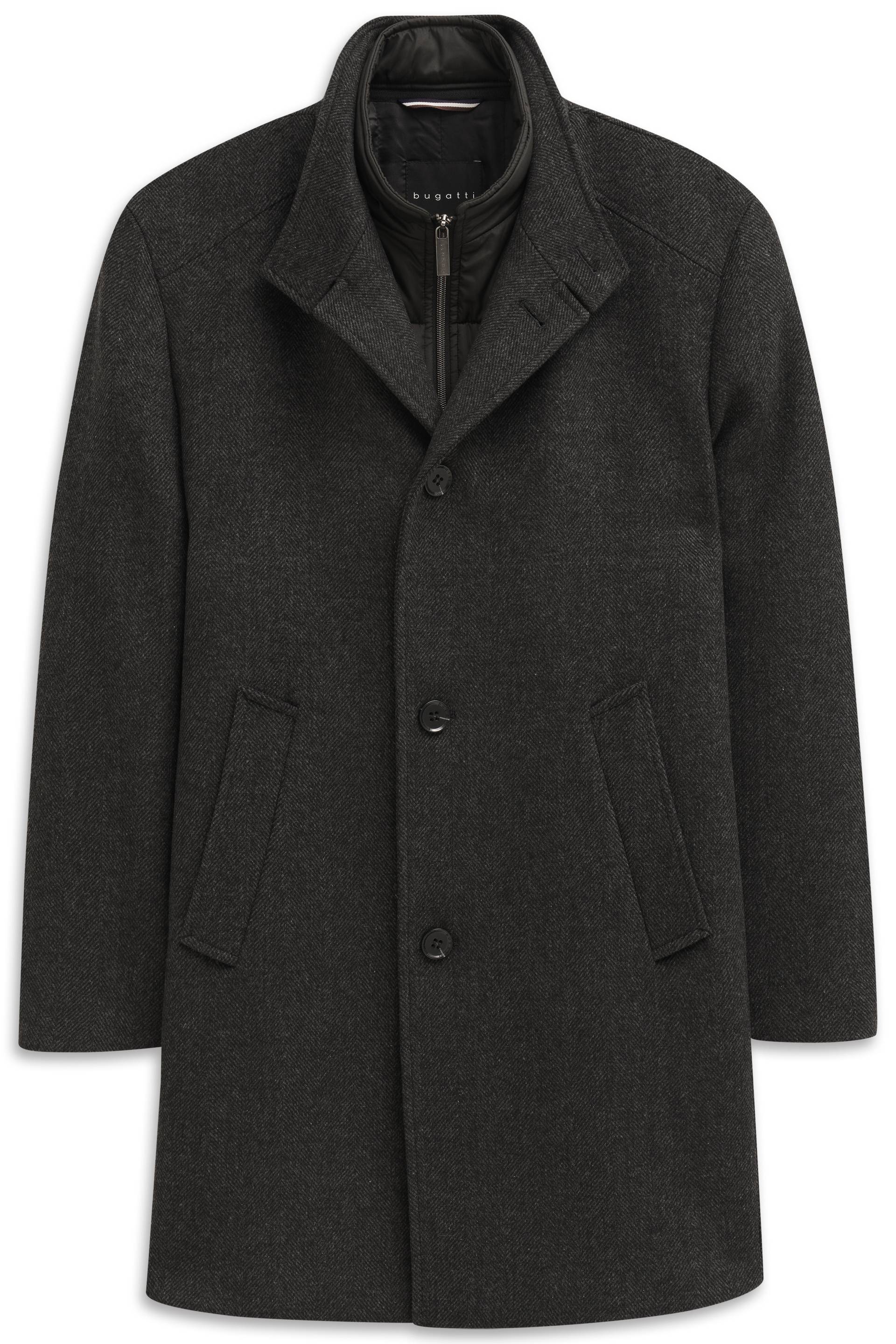 bugatti - Herrenmantel Wolle dunkelgrau - Gr. - 27 von bugatti