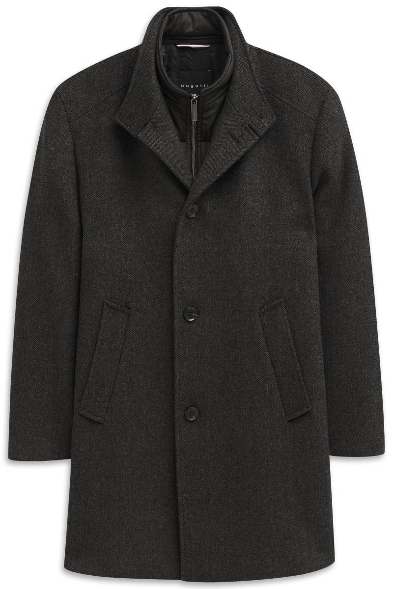 bugatti - Herrenmantel Wolle dunkelgrau - Gr. - 56 von bugatti