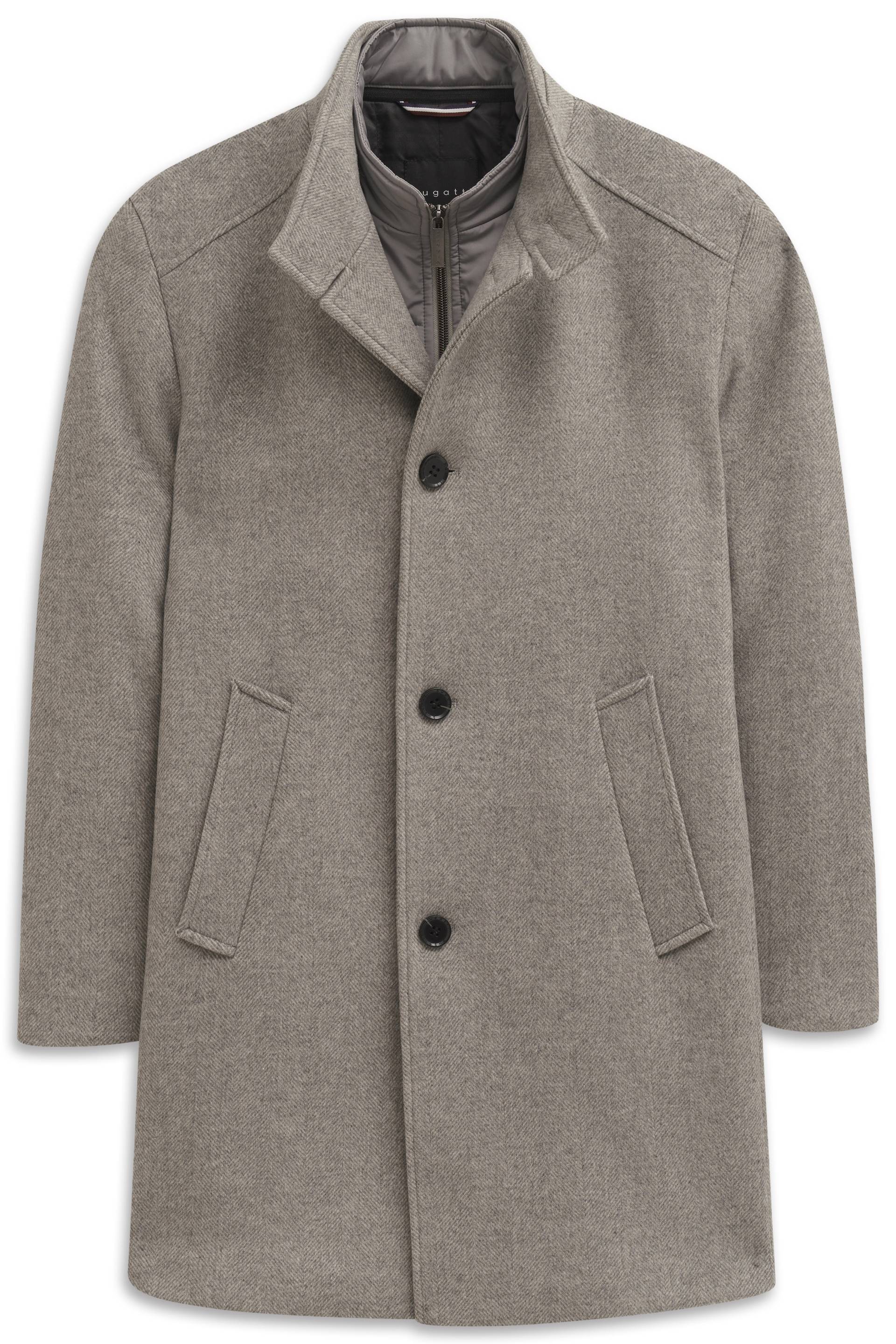 bugatti - Herrenmantel Wolle hellgrau - Gr. - 30 von bugatti
