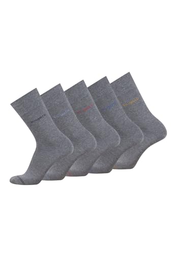bugatti Herrensocken - 5er Box Baumwollsocken für Alltag und Freizeit - hell grau 39-42 von bugatti