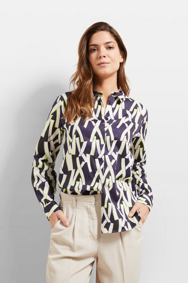 bugatti Langarmbluse mit Hemdkragen von bugatti