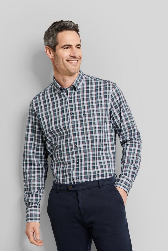 bugatti Langarmhemd Modern Fit mit Button-Down-Kragen von bugatti