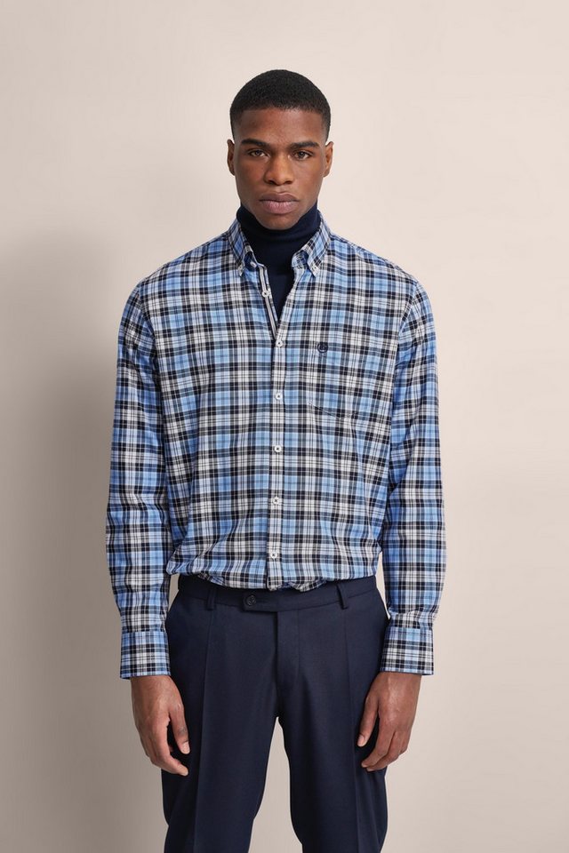 bugatti Langarmhemd aus 100 % Baumwolle von bugatti