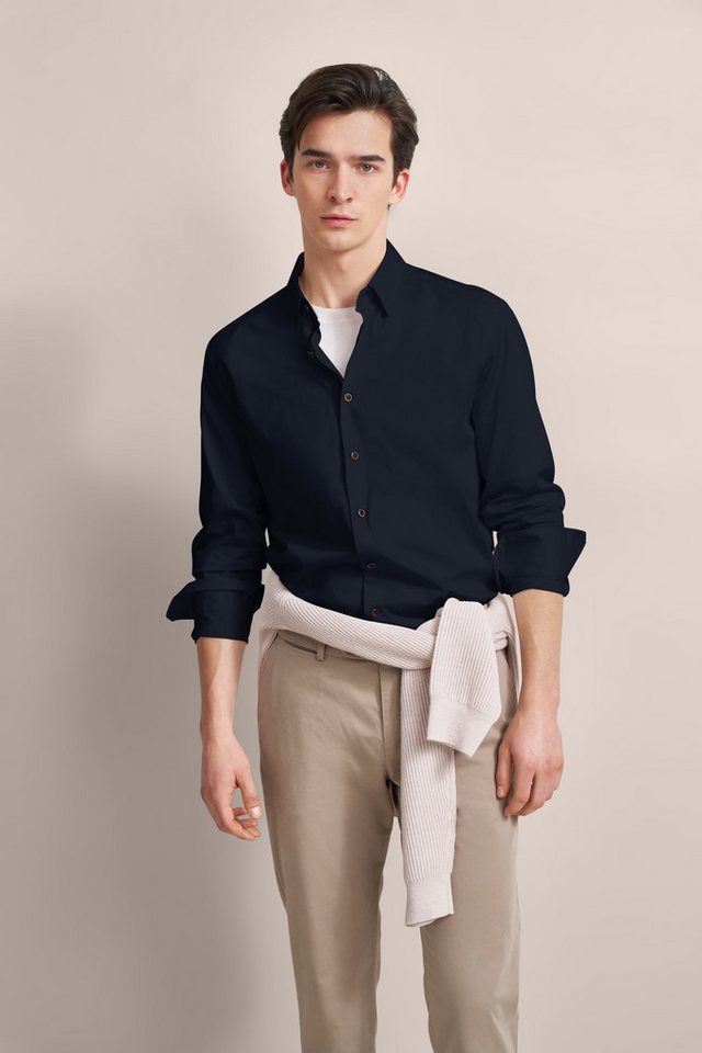 bugatti Langarmhemd in schlichter Optik von bugatti